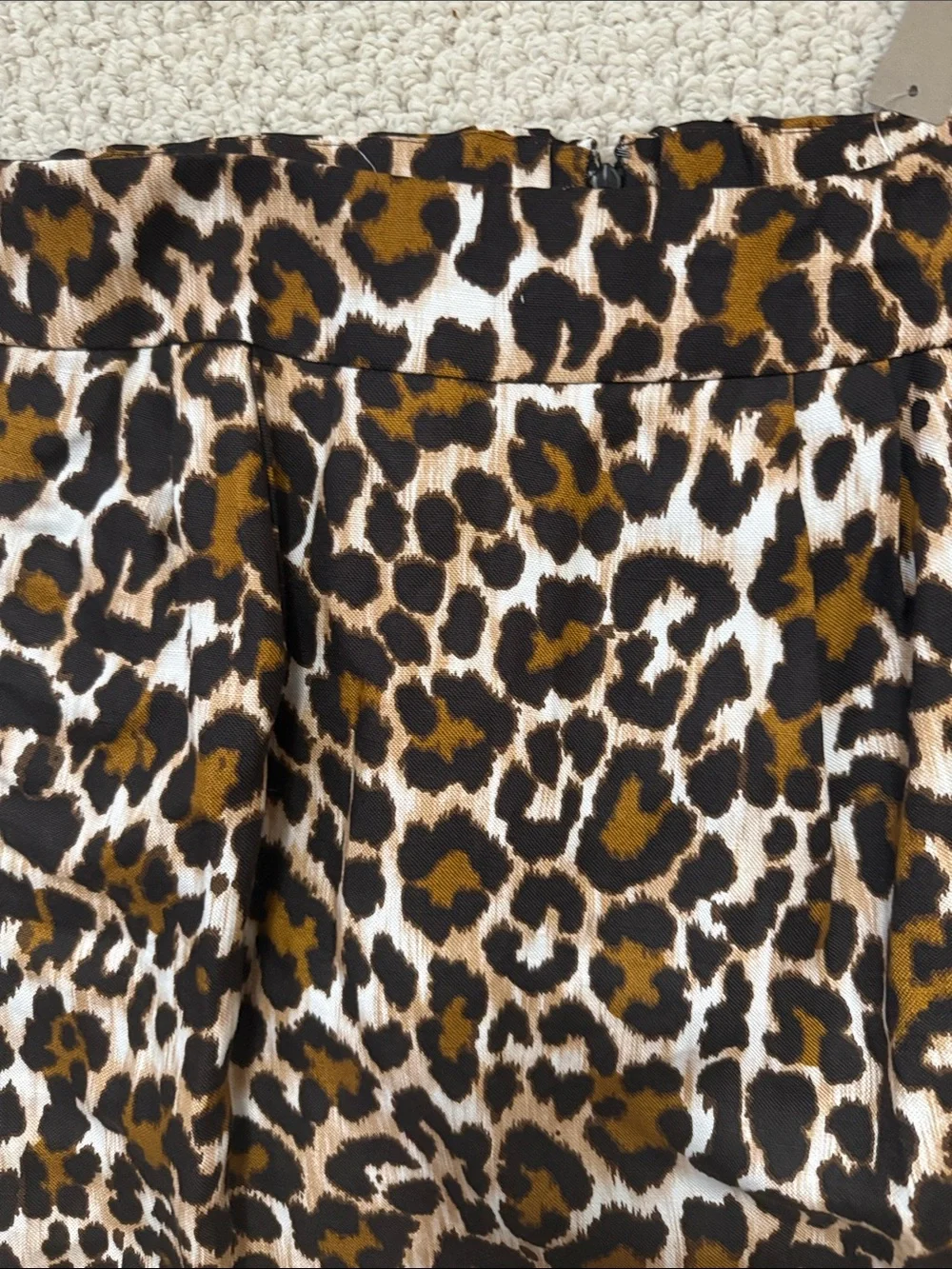 J. Crew Leopard Print Pencil Skirt with Pockets and Side Slits